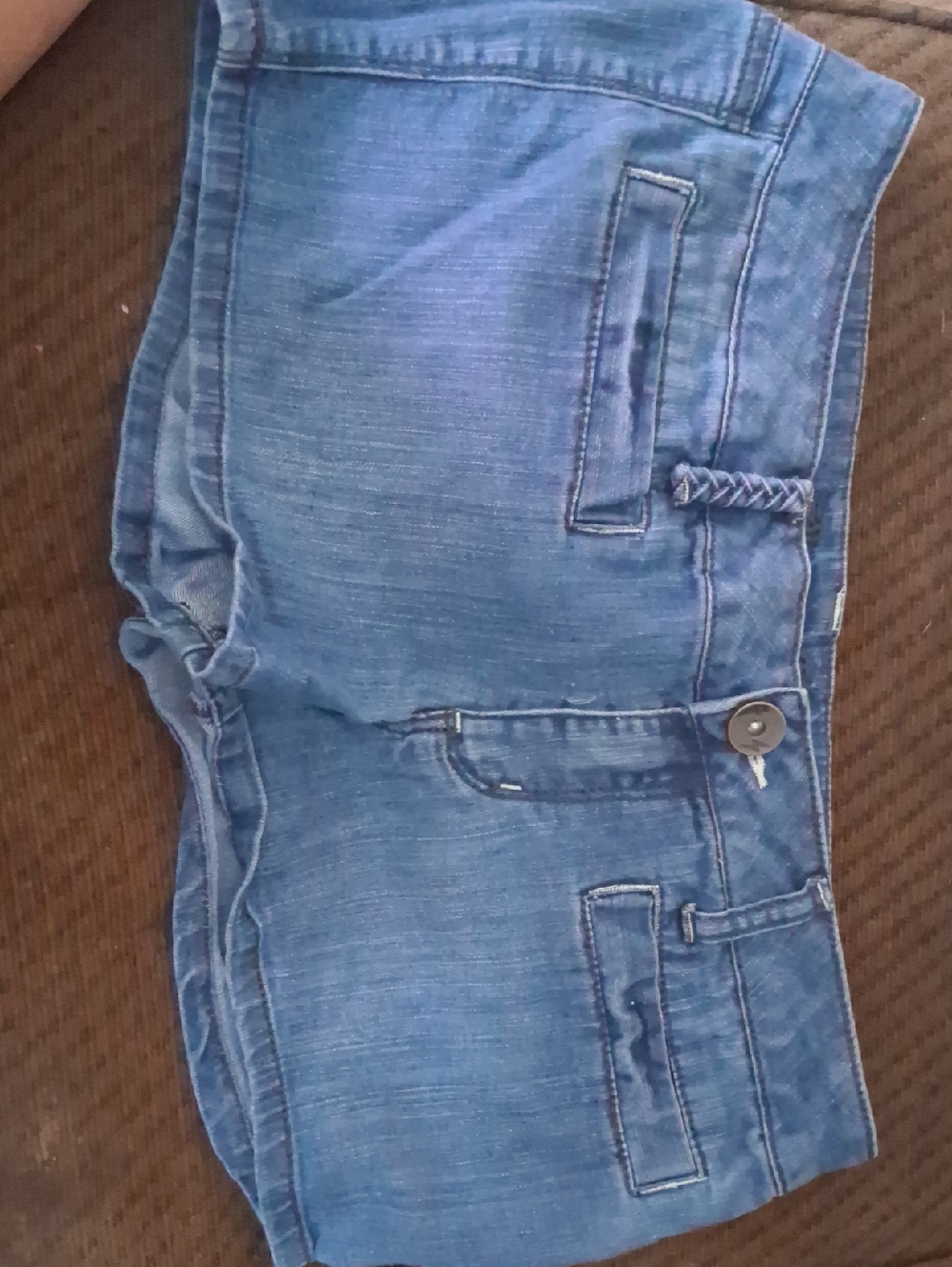Revolution Freestyle Light Blue Denim Shorts with Wing Embroidery